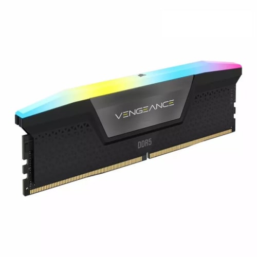 رم کامپیوتر کورسیر مدل CORSAIR VENGEANCE RGB BLACK 32GB(16GBX2) 6000 CL38 DDR5