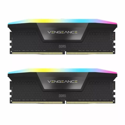 رم کامپیوتر CORSAIR VENGEANCE RGB DDR5 64GB(2x32GB) 5200 CL40
