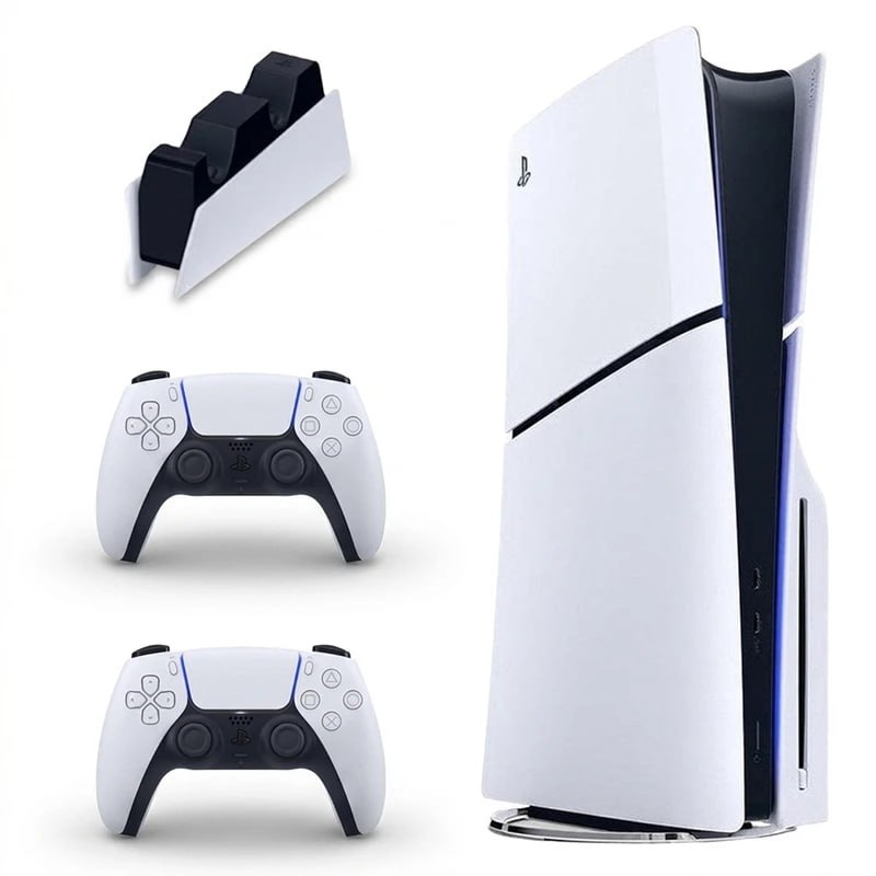 کنسول بازی سونی مدل Playstation 5 Slim نسخه استاندارد ظرفیت 1 ترابایت ریجن اروپا 2116 به همراه یک دسته اضافی و شارژر اورجینال سونی