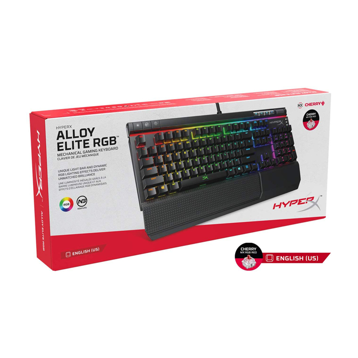 Hyper x gaming key board alloy elite rgb