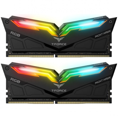 رم کامپیوتر دو کاناله TEAMGROUP NIGHT HAWK RGB DDR4 3200MHz ظرفیت 32GB (2x16GB)