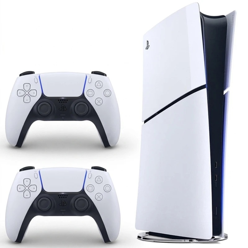 کنسول بازی سونی مدل PLAYSTATION 5 Slim نسخه دیجیتالی ظرفیت 825 گیگابایت ریجن اروپا 2116 به همرا یک دسته اضافی