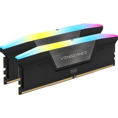 رم کامپیوتر کورسیر مدل CORSAIR VENGEANCE RGB BLACK 32GB(16GBX2) 6000 CL38 DDR5